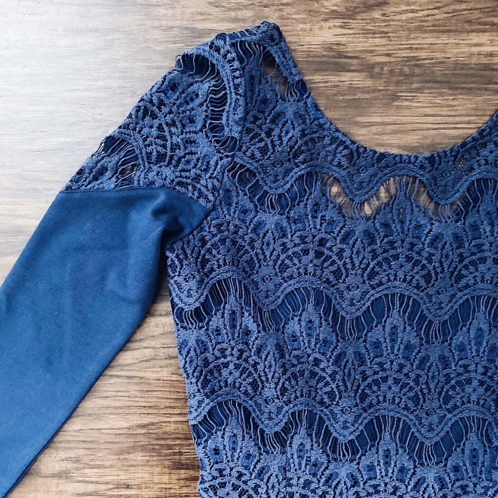 Lilly Pulitzer Navy Blue Dress with Crochet Detail